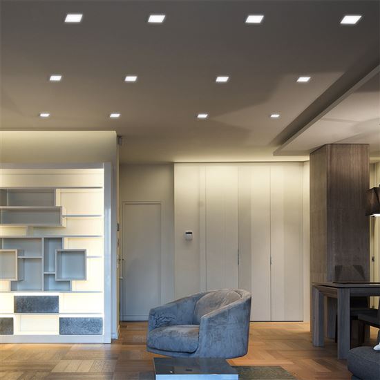 Solight LED mini panel CCT, podhledový, 12W, 900lm, 3000K, 4000K, 6000K, čtvercový