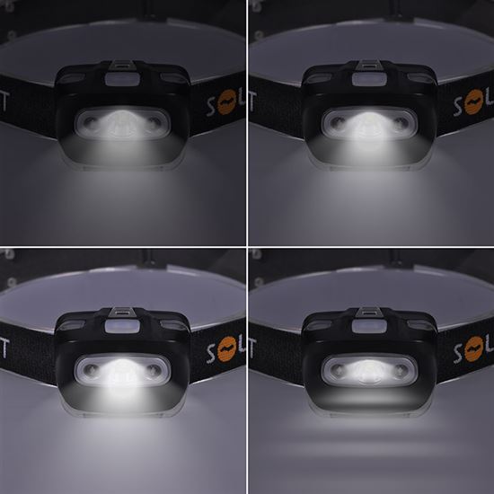 Solight LED čelová svítilna, 3W + červené světlo, 3x AAA