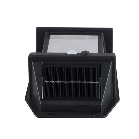 Solight LED solární lucerna nástěnná, teplá bílá, 12x17cm, černá