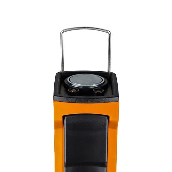 Solight pracovní nabíjecí LED lampa,  500lm + 70lm, COB, Li-Ion, USB, černooranžová
