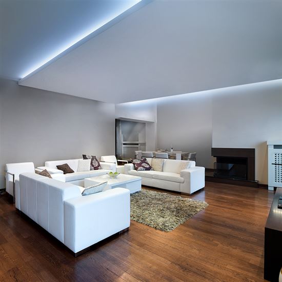 Solight LED COB pásek, sada s adaptérem, vypínač, 5m, 8W/m, 800lm/m, studená bílá