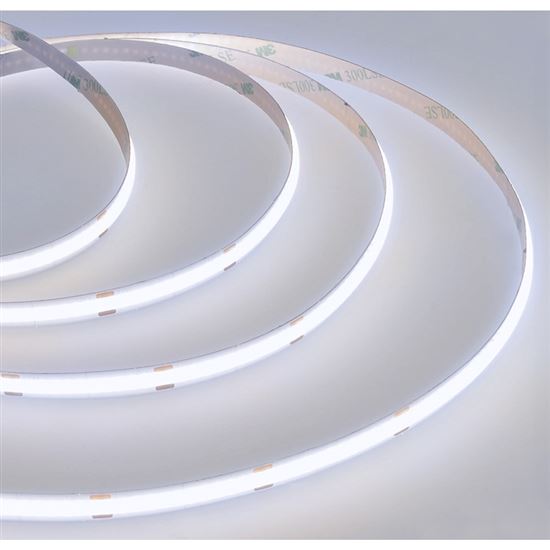 Solight LED COB pásek, sada s adaptérem, vypínač, 5m, 8W/m, 800lm/m, studená bílá