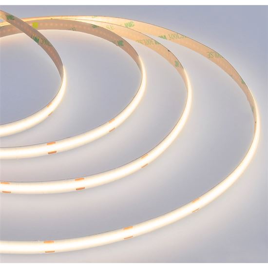 Solight LED COB pásek, sada s adaptérem, vypínač, 5m, 8W/m, 800lm/m, teplá bílá
