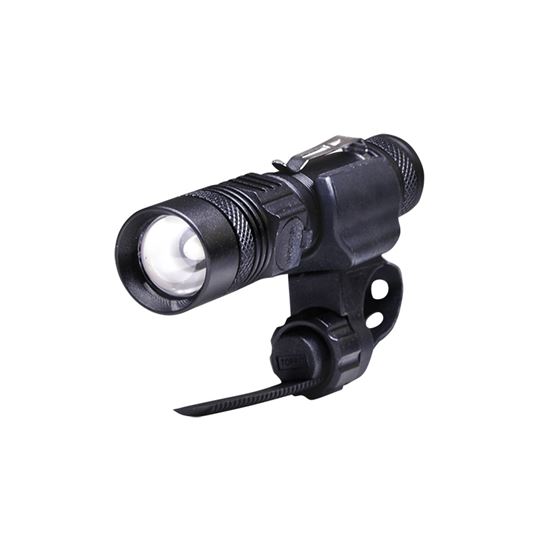 Solight LED nabíjecí svítilna s cyklo držákem, 400lm, zoom, Li-Ion