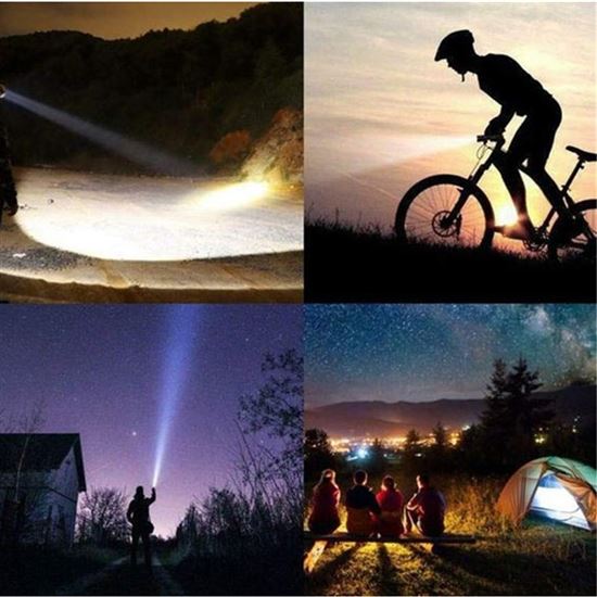 Solight LED nabíjecí svítilna s cyklo držákem, 400lm, zoom, Li-Ion