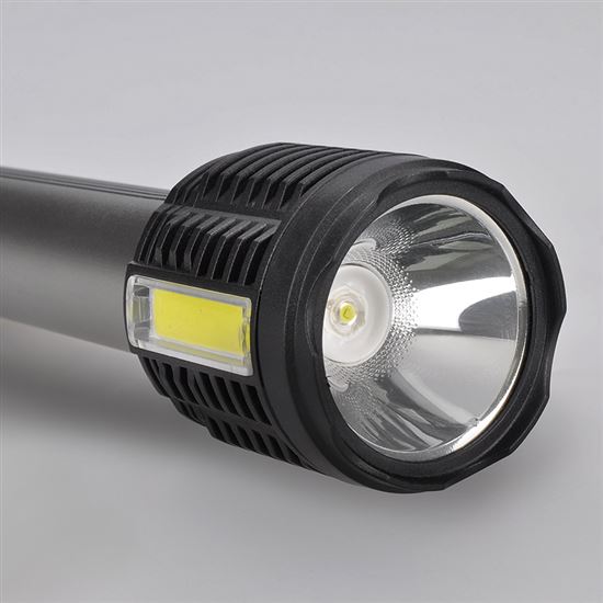 Solight LED nabíjecí ruční svítilna, 150+150lm, Li-Ion
