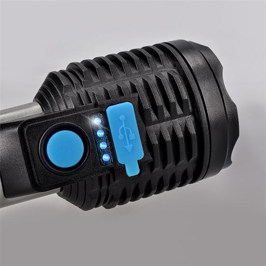 Solight LED nabíjecí ruční svítilna, 150+150lm, Li-Ion