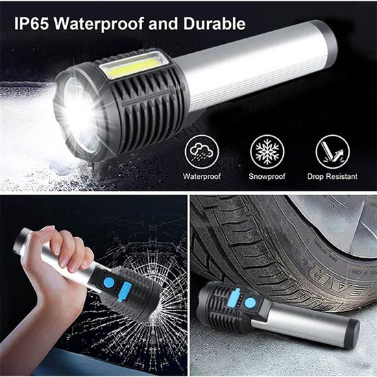 Solight LED nabíjecí ruční svítilna, 150+150lm, Li-Ion