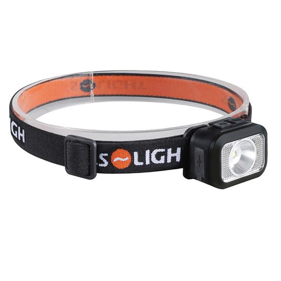 Solight LED čelová nabíjecí svítilna, 170lm, teplé+studené světlo, Li-Ion