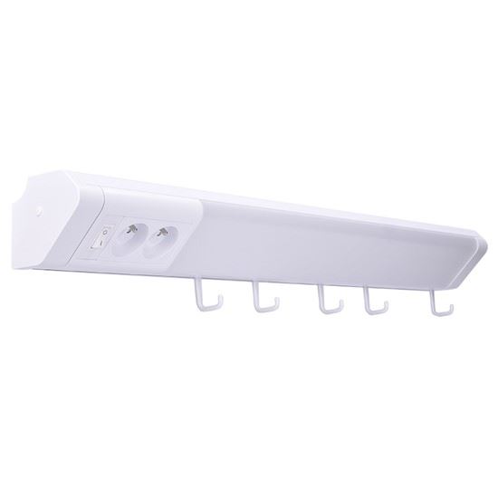 Solight LED kuchyňské svítidlo, 2x zásuvka, vypínač, 10W, 4100K, 51cm