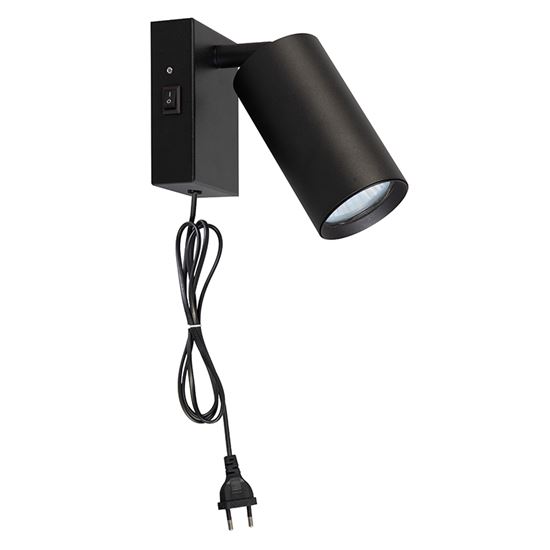 Solight nástěnná lampička CELE, 1x GU10, černá