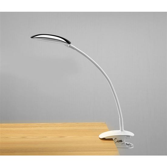 Solight LED stmívatelná lampička 2v1, podstavec i klip, 5W 4000K, 3 barevné kryty