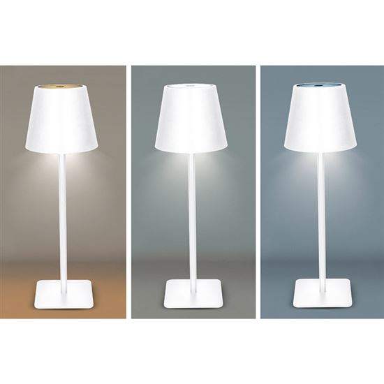Solight LED nabíjecí lampička Lucca, 120lm, změna CCT, stmívání, bílá