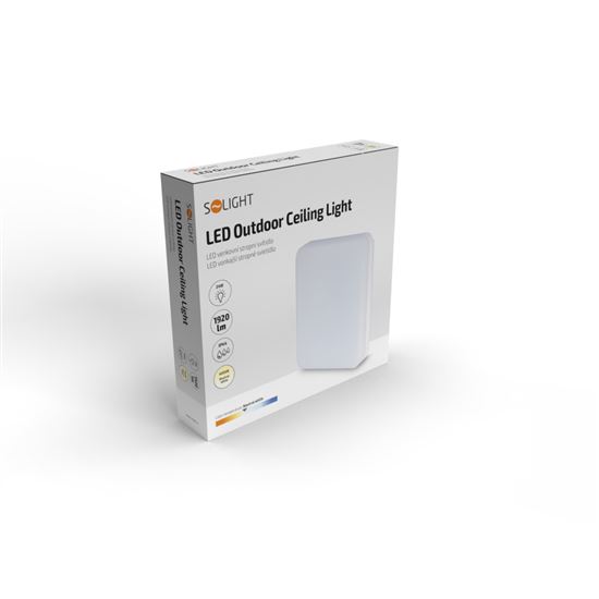 Solight LED venkovní osvětlení, přisazené, čtvercové, IP54, 24W, 1920lm, 4000K, 28cm