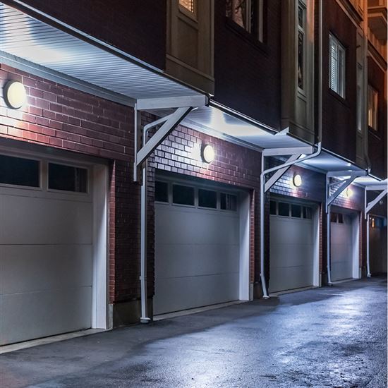 Solight LED venkovní osvětlení kulaté, 13W, 910lm, 4000K, IP54, 17cm, šedá barva