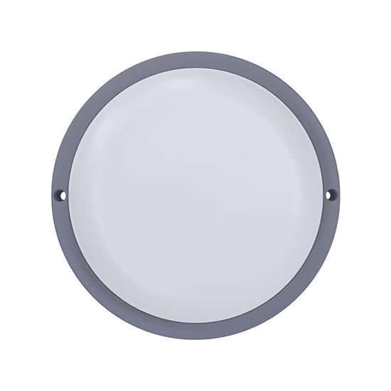 Solight LED venkovní osvětlení kulaté, 13W, 910lm, 4000K, IP54, 17cm, šedá barva