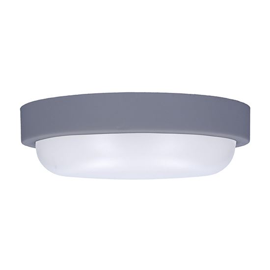 Solight LED venkovní osvětlení kulaté, 13W, 910lm, 4000K, IP54, 17cm, šedá barva