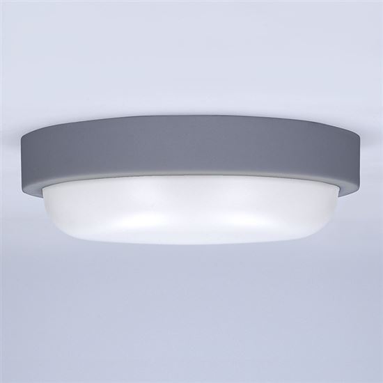 Solight LED venkovní osvětlení kulaté, 13W, 910lm, 4000K, IP54, 17cm, šedá barva