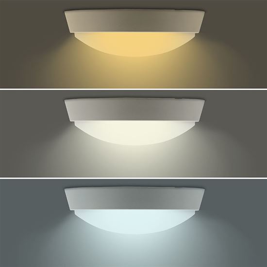 Solight LED venkovní osvětlení, nastavitelná teplota světla - 3CCT, 15/18/20W, 1800lm, 22cm, 2v1 - bílý a černý kryt