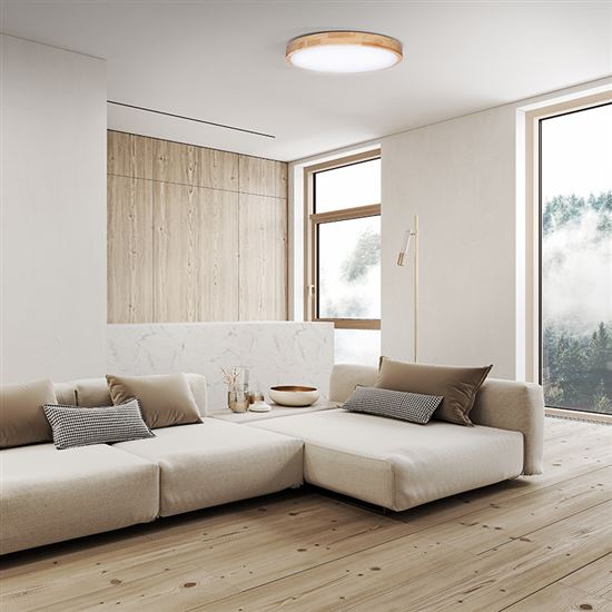 Solight LED osvětlení s dálkovým ovladačem Solid Oak, 60W, 4200lm, 51cm, změna chromatičnosti, stmívatelné