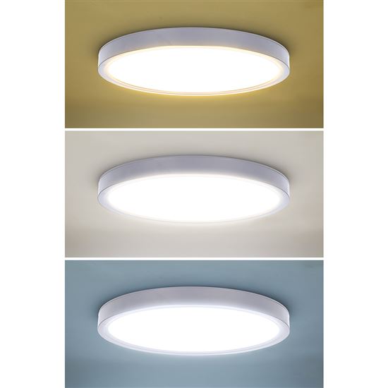 Solight LED osvětlení s dálkovým ovladačem Estela White, 36W, 2700lm, 30cm, změna chromatičnosti, stmívatelné