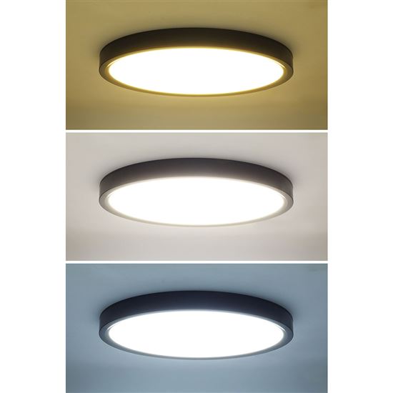 Solight LED osvětlení s dálkovým ovladačem Estela Black, 60W, 4500lm, 50cm, změna chromatičnosti, stmívatelné