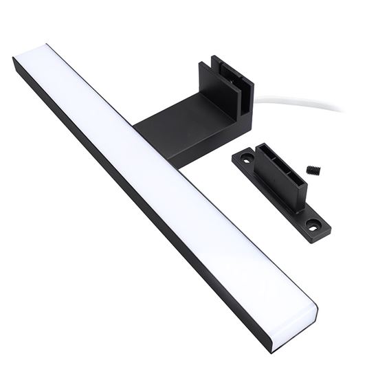 Solight LED koupelnové osvětlení nad zrcadlo 3v1, 7W, 455lm, 4000K, IP44, 40cm, černá