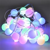 Solight LED vánoční řetěz barevné koule, 40x LED, 4m, 2x AA