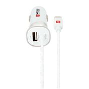 SKROSS USB Car Charger & Type-C nabíjecí autoadaptér, integrovaný kabel + 1x USB výstup navíc, 5400mA max.