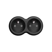 Solight rozbočka, 2x 10A, černá