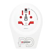 SKROSS cestovní adaptér Europe USB A+C 20W pro cizince v ČR, typ E/F