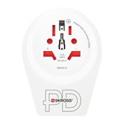 SKROSS cestovní adaptér Europe USB C20PD pro cizince v ČR, USB-C 20W, typ E/F