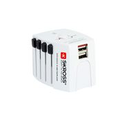 SKROSS cestovní adaptér MUV USB 2A, univerzální, neuzemněný, 2x USB-A 12W