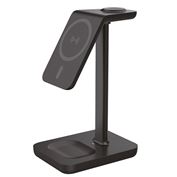 Solight stolní nabíječka 3v1, Qi2, MagSafe kompatibilní