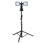Solight duální teleskopický přenosný LED reflektor se zásuvkou, 2x30W, 5400lm, 4000K, 62-152cm, IP54