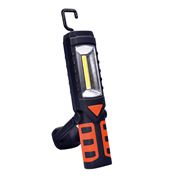 Solight multifunkční nabíjecí LED lampa,  3W COB, 250 + 40lm, Li-Ion, USB, černooranžová