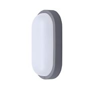 Solight LED venkovní osvětlení oválné, 13W, 910lm, 4000K, IP54, 21cm, šedá barva
