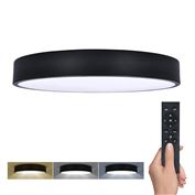 Solight LED osvětlení s dálkový ovladačem LECCE, 50W, 3100lm, 40cm, změna chromatičnosti, stmívatelné, černá