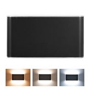 Solight LED venkovní nástěnné osvětlení Modena, 12W, 800lm, 3CCT, černá