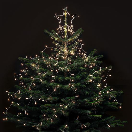 Solight LED řetěz s hvězdou na vánoční strom, výška 2,1m, 212 LED, IP44