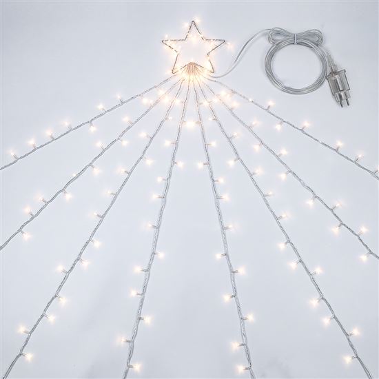 Solight LED řetěz s hvězdou na vánoční strom, výška 2,1m, 212 LED, IP44