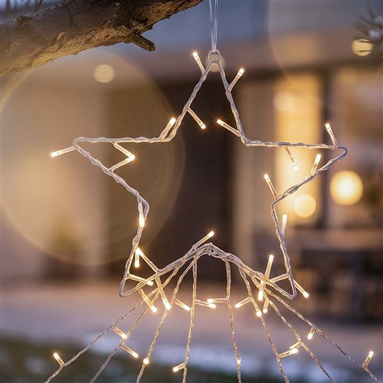 Solight LED řetěz s hvězdou na vánoční strom, výška 2,1m, 212 LED, IP44