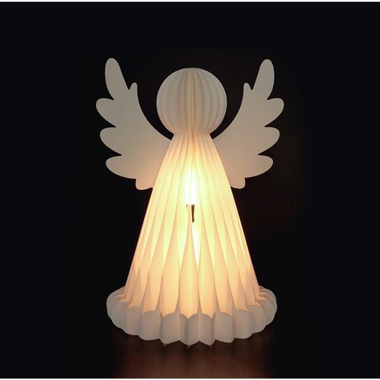 Solight anděl s LED osvětlením a časovačem, 37cm, 3xAA