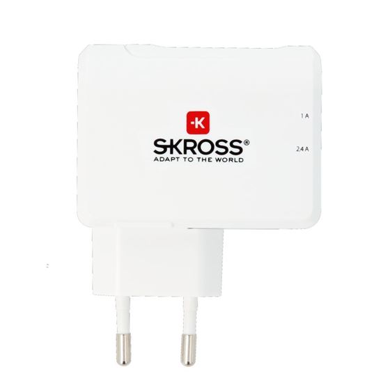SKROSS euro USB nabíjecí adaptér, 3400mA, 2x USB výstup