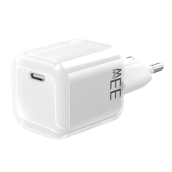 Solight 33W GaN fast charge USB-C adaptér, bílý