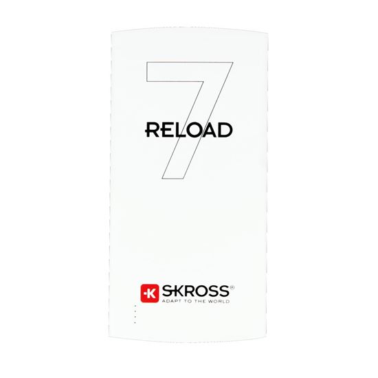 SKROSS powerbank Reload 7, 7000mAh, 2x 2.4A výstup, microUSB kabel, bílý