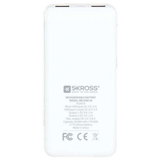 SKROSS powerbank Reload 20, 20 000mAh, 2x USB-A