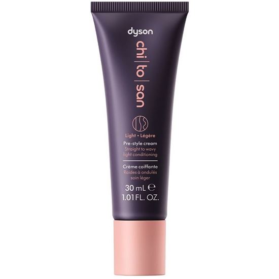 Dyson Chitosan Pre-style krém pro rovné až vlnité vlasy s lehkou výživou, 30 ml