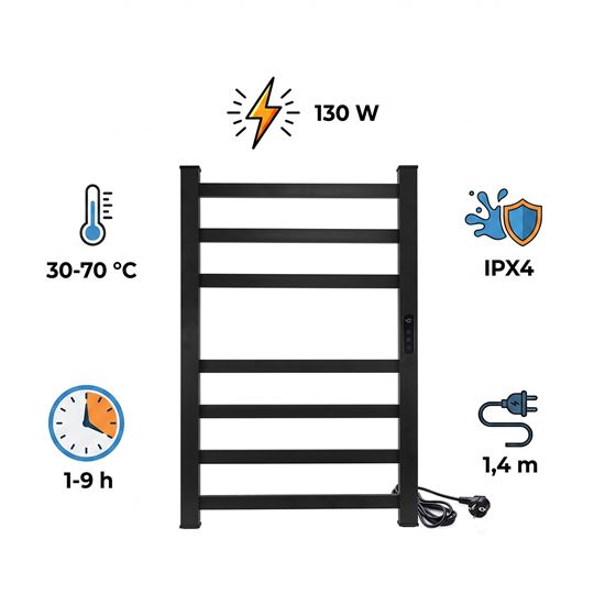 Solight elektrický sušák ručníků 130W