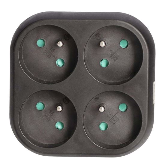 Solight rozbočka 4 x 16A, černá